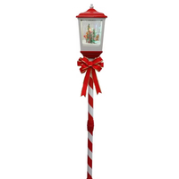 Lanterne de lampadaire de neige de Noël directe d'usine avec musique pour les décorations de maison festives