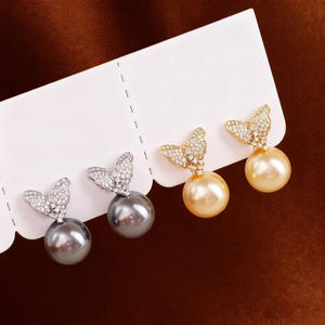 22690 Accesorios de Perlas para Manualidades, Base Vacía para Pendientes de Plata S925, Joyería de Oro y Plata, Pendientes con Perlas Redondas de 9-13 mm - Product Image 3