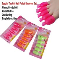 Lot de 5 clips réutilisables pour retirer le vernis à ongles des orteils, outils professionnels en plastique pour dépose de vernis gel et pédicure