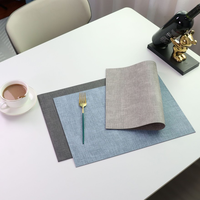 Sets de table ronds classiques de luxe en cuir synthétique écologique doré pour table à manger, lavables