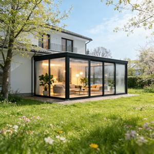 Fournisseur direct d'usine de structures en verre modernes <span class=keywords><strong>pour</strong></span> véranda, maison-conteneur, pièce en verre extérieure et véranda solaire - Product Image 6