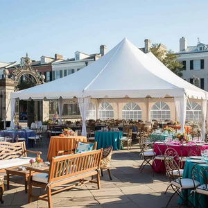 Canvas Party Tent Garden Gatherings Paired 20x20 Design Durable Carpas Para Eventos Elegant Wedding Tent For Ceremonies - Product Image 3