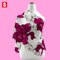Tissu en coton léger 100 % Bessi 2026 à motifs floraux roses et blancs, imprimé numériquement sur mesure pour robes féminines