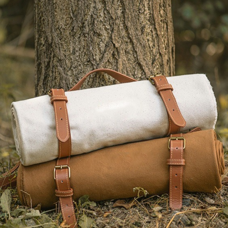 Couverture De Pique-nique Imperméable – Avec Lanière Cuir – Plage / Extérieur
