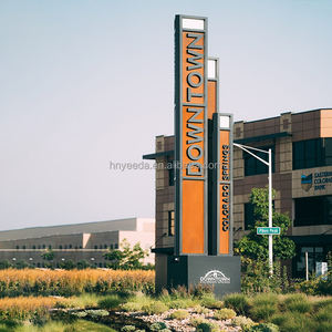 Panneaux d'affichage numériques, totems et panneaux pylon, enseignes extérieures en métal rétroéclairées, panneaux pylon pour hôpitaux - Product Image 5