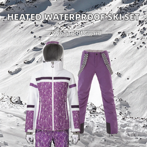 Conjunto de Chaqueta y Pantalones de Esquí Impermeables y Cortavientos, Ropa Deportiva Térmica de Invierno, Ropa para la Nieve con Capucha Ajustable - Product Image 2