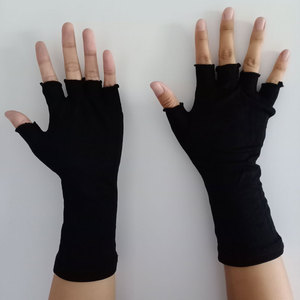 Haute Qualité Demi Doigt Coton Gants Nylon Église Regalia Blanc Noir Fanfare Broderie Franc-Maçon Utilisation Maçonnique - Product Image 4