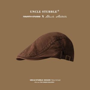 หมวกทรงนิวส์บอยสีพื้นสไตล์เรโทร หมวกเบเร่ต์อเนกประสงค์เรียบง่าย รุ่นลำลองสำหรับทุกฤดูกาล - Product Image 3