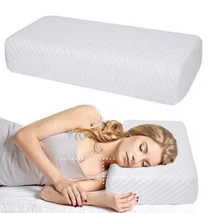 Square Pillow for Side Sleepers Slow Rebound Memory Foam Pillow Cube for Neck Support