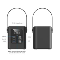 Batterie Externe Solaire PD 100W à Charge Rapide avec Affichage LED, Chargeur d'Urgence Extérieur, Station d'Énergie Portable Sans Fil, Alimentation Starlink