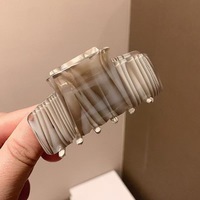 Pince à cheveux en acétate pour femme, style européen et américain, 11 cm, couleur unie, usage quotidien