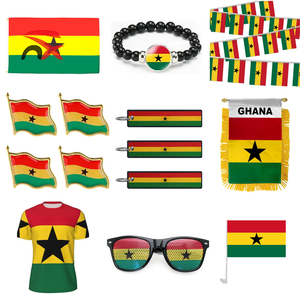 Set de Regalo para Fanáticos <span class=keywords><strong>del</strong></span> Fútbol de Ghana, Venta Directa, Decoración de <span class=keywords><strong>Bar</strong></span>, <span class=keywords><strong>Camiseta</strong></span>, Gafas de Sol, Pulsera, Pins Promocionales - Product Image 5