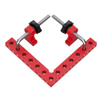 Pince de fixation d'angle droit en alliage d'aluminium pour le travail du bois, outil de menuisier DIY OEM, bloc en L, garantie 1 an
