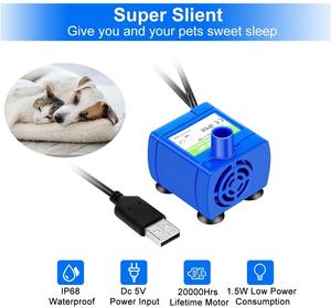 Pompe d'Acqua USB Mini per <span class=keywords><strong>Acquario</strong></span>, Filtro Fai-da-Te, Motore Brushless a Basso Rumore, Accessori per <span class=keywords><strong>Acquario</strong></span>, Pompa Sommergibile per Ciclo dell'Acqua per Animali Domestici - Product Image 4