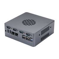 Mini PC Industrial Barebone LGA1151 de 6.ª a 9.ª Generación, Doble LAN I210, 4 Puertos COM, 8 Puertos USB, 2 DDR4, 2 HD NVME, Refrigeración Activa