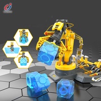 Assemblage de 220 pièces de blocs de construction, machine 3 en 1, bras robot, jouets, bras robotique hydraulique, jouet de construction pour enfants, éducation