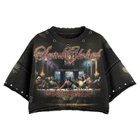 Ensemble de survêtement pour homme : T-shirt coupe ample en coton vieilli avec strass et short, effet délavé, personnalisable, vente en gros