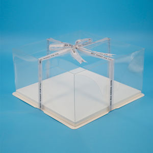 高品质所有清晰易于组装的2in1塑料蛋糕盒用于面包店情人节礼盒 - Product Image 2