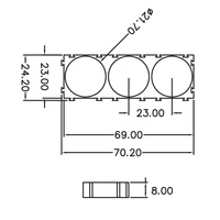 Soporte Modular Encajable Premium de ABS+PC de Fábrica Original para Baterías 21700 1x3 3P, Soporte de Empalme y Separador de Celdas Cilíndricas