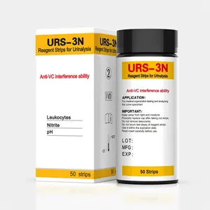 Tiras de teste de urina médica 3 parâmetros para UTI (infecções do trato urinário), leucócitos, nitritos, pH
