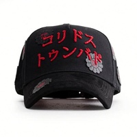 En stock – Casquettes de baseball sportives originales Barbas Hats X CT - Rockstar en daim noir à 5 panneaux avec doublure en satin – Gorras Del Barbas Hats
