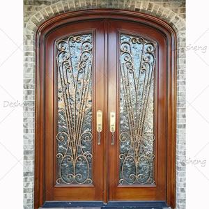 Portes en fer forgé de sécurité européennes pour l'<span class=keywords><strong>entrée</strong></span> de la <span class=keywords><strong>maison</strong></span> (anciennes) <span class=keywords><strong>Porte</strong></span> <span class=keywords><strong>d</strong></span>'<span class=keywords><strong>entrée</strong></span> extérieure simple ou double cintrée - Product Image 1