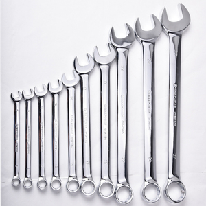 Jeu de clés à fourche double à extrémités ouvertes WEIDA de qualité industrielle, anti-étincelles, en acier allié métrique, chromées, OEM - Product Image 2