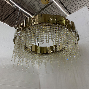 JC Chiếu Sáng Tùy Chỉnh Hiện Đại Sang Trọng Trong Nhà Vàng Đèn Chùm Nhà Đèn Răng Hình Dạng Gương Treo Đèn - Product Image 4