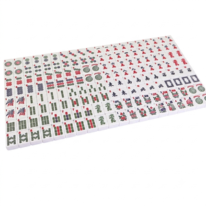Ensemble de Mahjong américain de luxe 160 tuiles en résine imitation jade avec Phénix, Dragon, Joker et chiffres occidentaux, style juif - Product Image 3