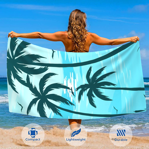 Haute qualité Hawaii fleurs imprimé personnalisé été serviette de <span class=keywords><strong>plage</strong></span> surdimensionné séchage rapide en gros noix de coco serviette de <span class=keywords><strong>plage</strong></span> turc - Product Image 1