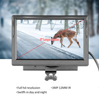 Kamera berburu perangkat penglihatan malam, monokuler 200 yard Digital IR teleskop perbesaran optik dengan layar 5 "perekam Video kamera berburu