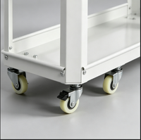 Armoire à outils en acier inoxydable à 3 niveaux, chariot de service robuste avec roues et poignée, personnalisable OBM/OEM/ODM, capacité de charge de 300 kg