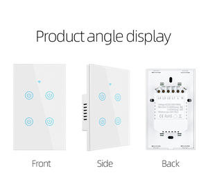 LangYeao madde abd AU 1/2/3/4 Gang akıllı dokunmatik duvar ışık anahtarı Alexa ve Google ev madde anahtarı ile nötr tel ile çalışmak - Product Image 6