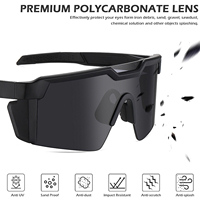 Lunettes de soleil pour hommes, grandes montures, lunettes de cyclisme, lunettes de conduite en plein air, lunettes de soleil anti-vent avec verres interchangeables