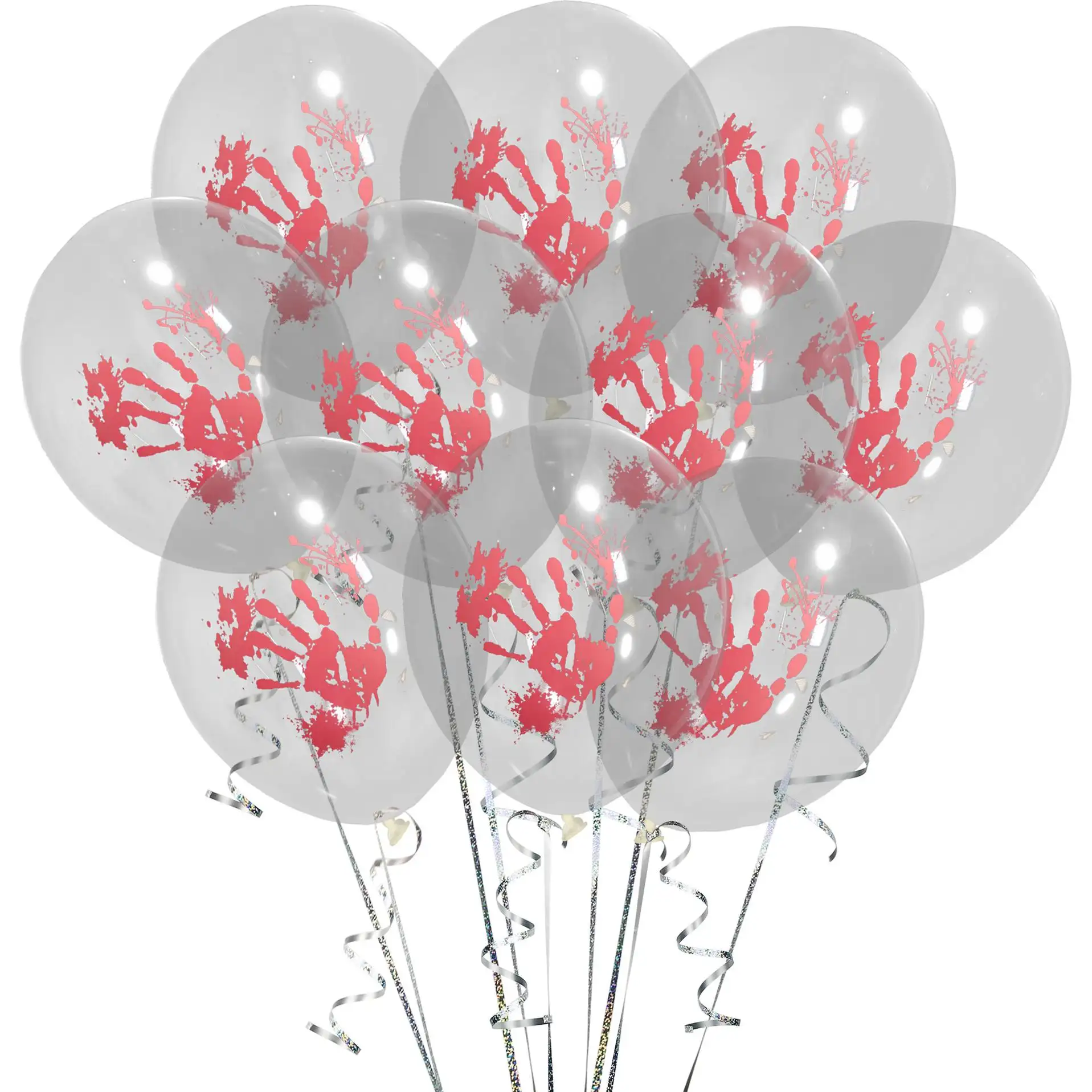 JYAO transparenter roter Handdruck heißer Verkauf Halloween für Ballon Latex-Set