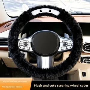 Nueva Funda de Volante de Coche de Invierno de Cuero PU Afelpado de Lujo Zhongheng ZH-1742 HONGLILAI Ajuste Universal Transfronterizo Interior - Product Image 5