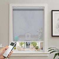 Stores enrouleurs horizontaux en polyester sans cordon, isolants thermiquement, filtrant la lumière et offrant une protection UV, pour fenêtres françaises, faciles à installer
