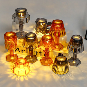 Mini <span class=keywords><strong>Lampe</strong></span> de Bureau LED Lumière Chaude, à Piles, <span class=keywords><strong>Lampe</strong></span> <span class=keywords><strong>Bougie</strong></span> Électronique pour Mariages, Diwali, Chambre à Coucher, Veilleuse de Chevet, Maison - Product Image 1