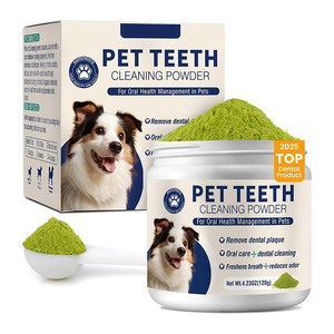 치과 분말 개 치아 청소 프로바이오틱스 치아 구취 치료 플라크 및 치석 건강 애완 동물 치과 클리너 보충제 - Product Image 6