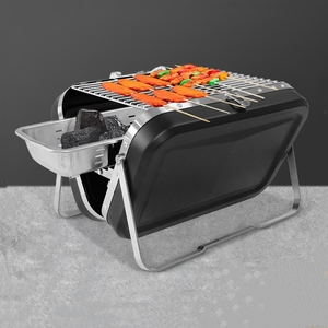 Parrilla de <span class=keywords><strong>barbacoa</strong></span> portátil personalizada para exteriores, estante de <span class=keywords><strong>barbacoa</strong></span> multifuncional plegable transfronterizo, maletín de parrilla de carbón de Metal - Product Image 4