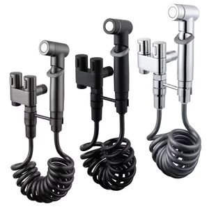 Toilet Bidet Sprayer <strong>Shattaf</strong> Telephone Line <strong>Wall</strong> <strong>Mounted</strong> for Bathroom Tap - Product Image 1