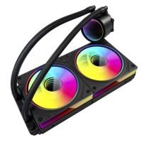 Vente en gros de refroidisseur d'eau liquide de 240 mm, grand volume d'air, refroidissement par eau du processeur, refroidisseur d'eau AIO pour PC de jeu
