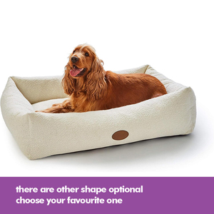 SUREWALHOME luxe confortable canapé <span class=keywords><strong>pour</strong></span> animaux de compagnie doux en peluche Boucle lit <span class=keywords><strong>pour</strong></span> <span class=keywords><strong>chien</strong></span> grand <span class=keywords><strong>coussin</strong></span> moelleux Durable <span class=keywords><strong>Anti</strong></span> anxiété chiot lit de couchage - Product Image 6