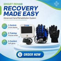 Gants de rééducation électriques certifiés CE ISO pour personnes âgées atteintes de paralysie ou d'AVC - Alimentation en plastique acrylique à brancher - Garantie 1 an