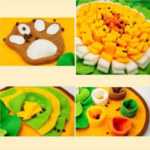 Tapis de recherche interactif pliable <span class=keywords><strong>pour</strong></span> chiens - Jouet de puzzle <span class=keywords><strong>pour</strong></span> la recherche de nourriture et l'alimentation lente, tapis olfactif anti-ennui <span class=keywords><strong>pour</strong></span> chiots et chats - Product Image 5