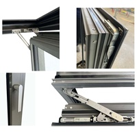 Ventana de Doble Acción con Marco Delgado de Aluminio PNEJOY, Herrajes Alemanes, para Apartamentos y Villas