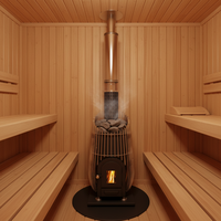 Poêle à sauna au bois Vapasauna, type cheminée, chauffage à vapeur sèche, pour cabine de sauna, vente directe usine