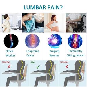 Almohada de Soporte Lumbar Ajustable de Espuma Viscoelástica, Cojín Ergonómico Ortopédico para Respaldo, para Asiento de Auto o Silla Reclinable - Product Image 2