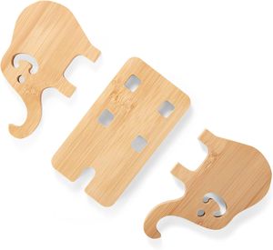 Supporto per Telefono in Bambù a Forma di Elefante Personalizzato, Organizzatore da Scrivania, Supporto per Smartphone, Dock per Telefono, Vendita all'Ingrosso - Product Image 4