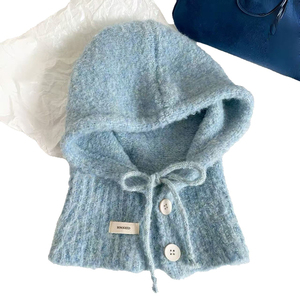 Cagoule en tricot chaud d'hiver unisexe avec masque de <span class=keywords><strong>ski</strong></span> de protection des oreilles style coréen du sud numérique - Product Image 6